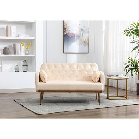 loveseat sofa with metal feet