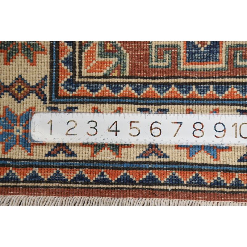 Traditional Kazak Oriental Foyer Rug Handmade Brown Wool Carpet - 2'0"x 3'0"