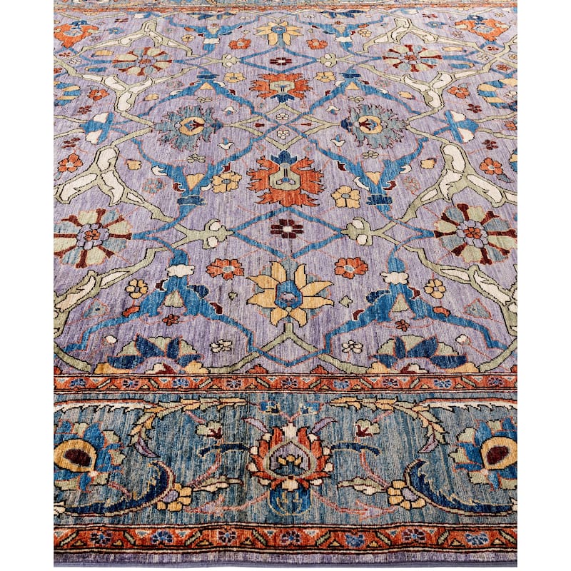 Serapi One-of-a-Kind Hand-Knotted Area Rug - Purple - 8' 9" x 12' 3"