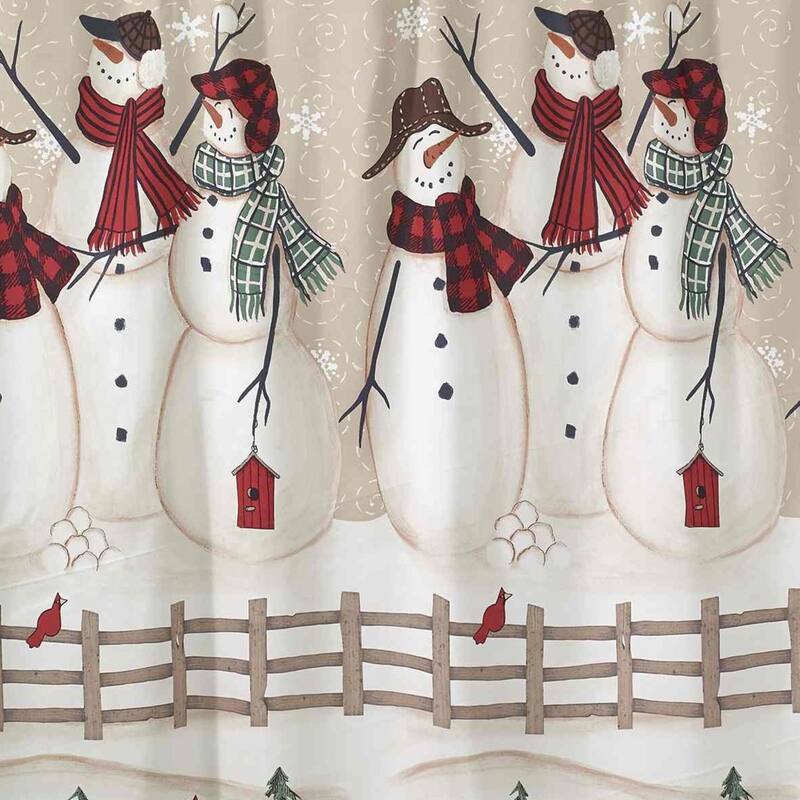 Avanti Linens Snowmen Gathering Shower Curtain