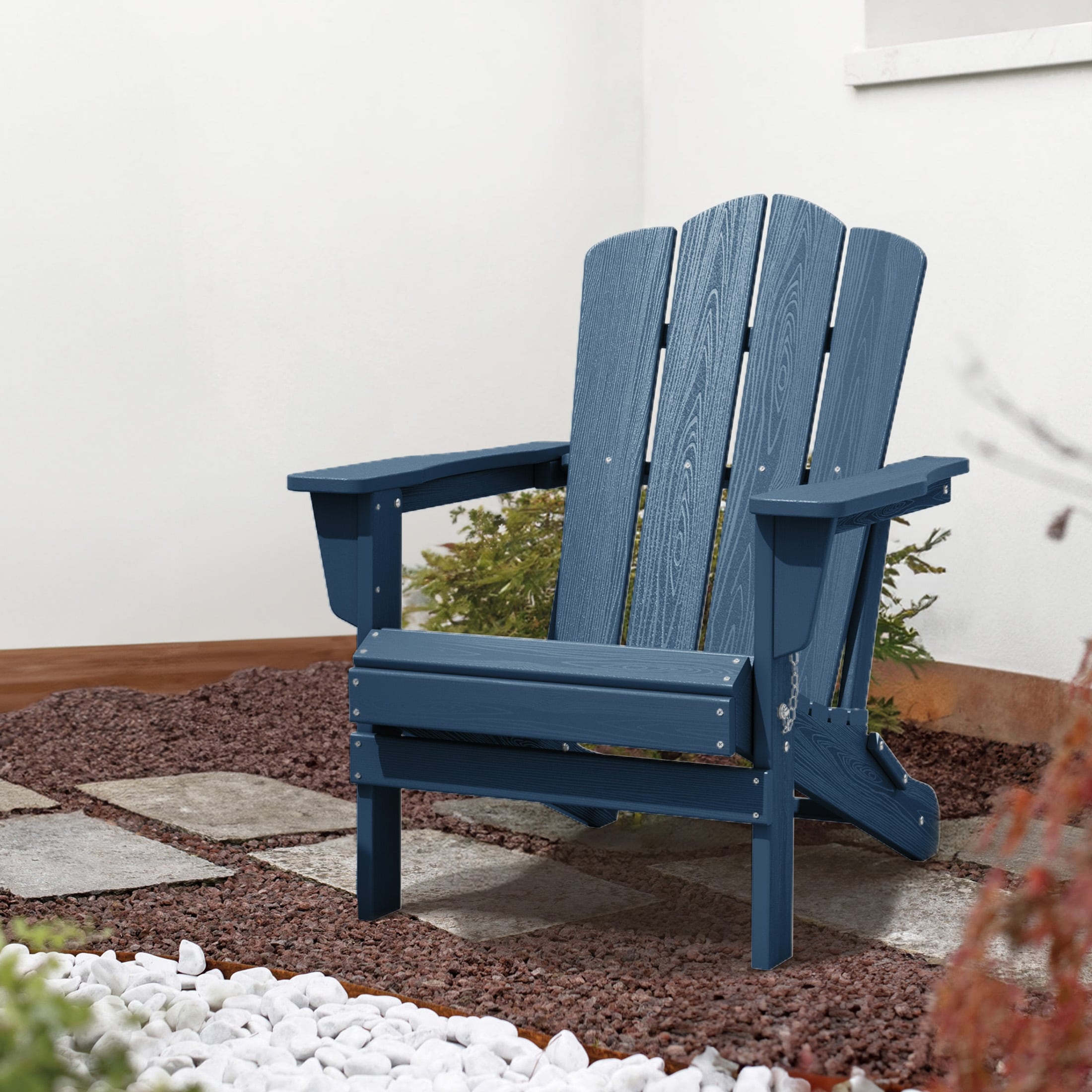 Outdoor HDPE Folding Classic Adirondack Chair All-Weather