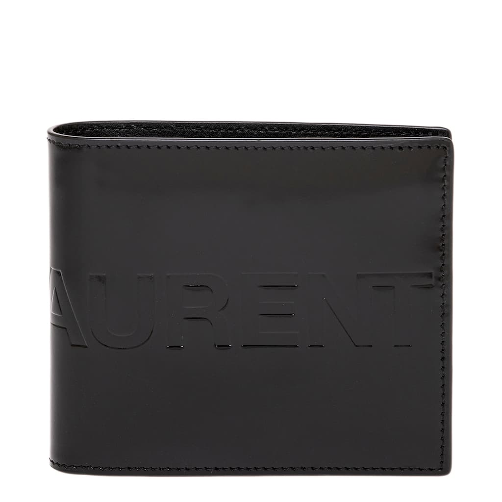 Saint Laurent Men's Bifold Wallet with Debossed Logo