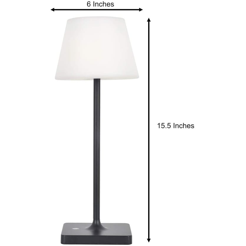 Battery Powered Cordless Rechargeable LED Table Lamp - 16 x 6