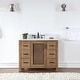 preview thumbnail 54 of 177, Altair Hadiya Bathroom Vanity with Composite Stone Countertop without Mirror 42 inch. - Brown Pine + Matte Black Hardware
