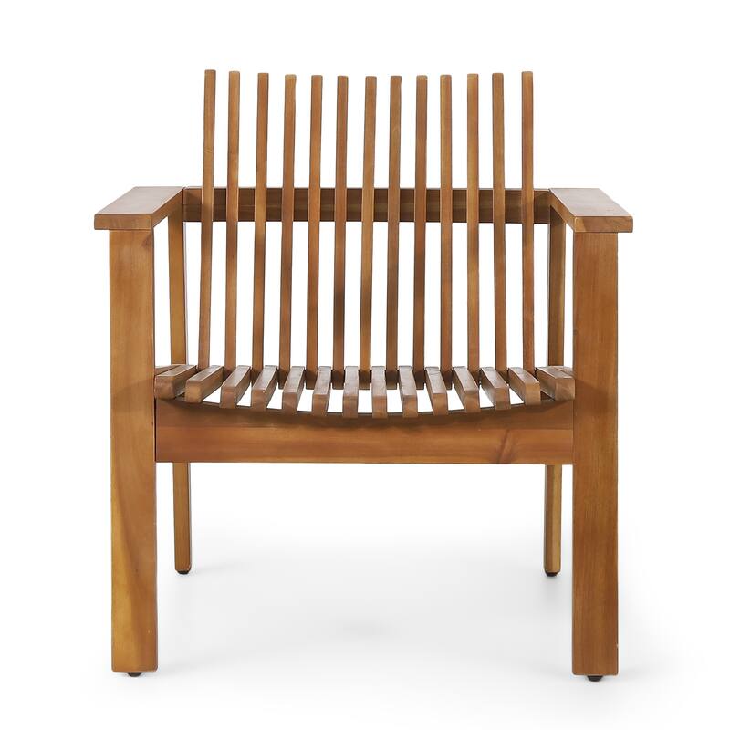 Monarch Outdoor Acacia Wood Outdoor Slatted Club Chair by Christopher Knight Home