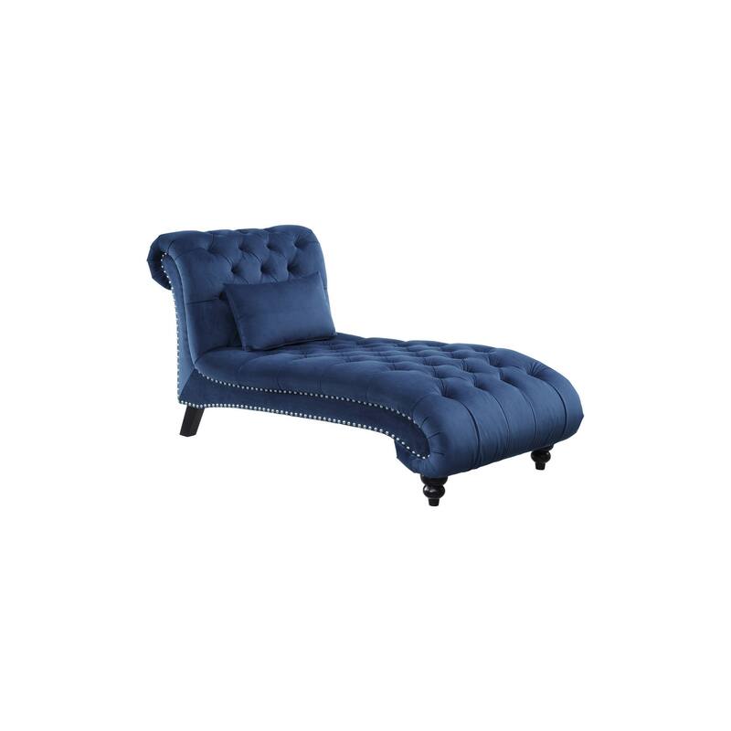 Emilio Blue Velvet Tufted Living Room Set