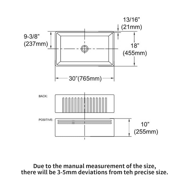 White Farmhouse Single Bowl Ceramic Kitchen Sink