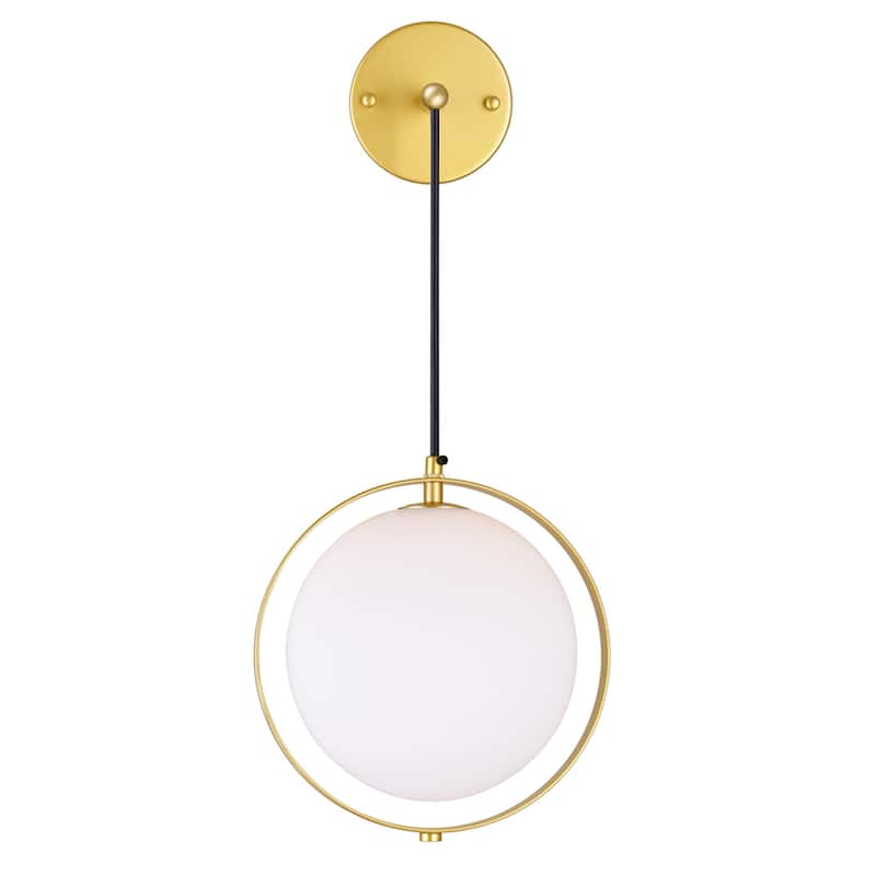 Da Vinci 1 Light 9in Brass Wall Light - Medallion Gold