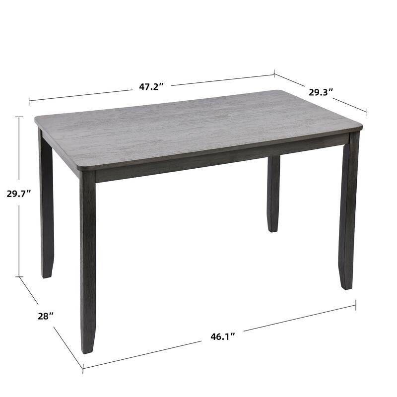 Solid Wood 47" Length Dining Room Table (Chairs Not Included)