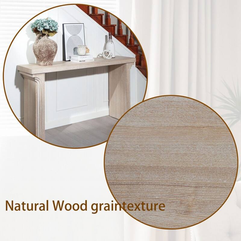 Modern 58" Wooden Console Table for Entryway Living Room and Hallway Decorative Accent