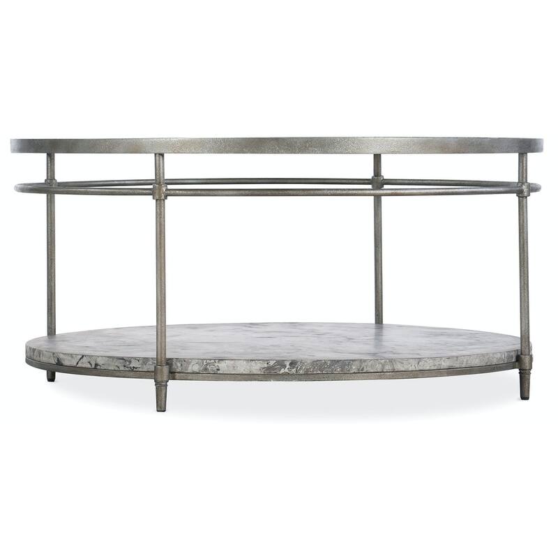 Hooker Furniture Modern Industrial 38" Round Mixed Materials Cocktail