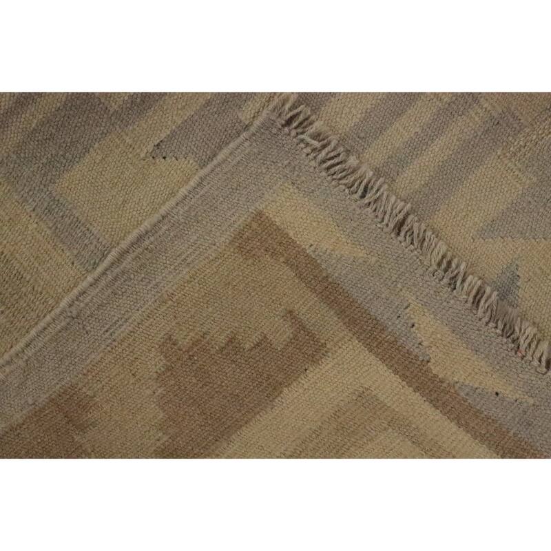 Hand Woven Oriental 100% Wool Carpet Southwestern Tribal Purples Kilim Area Rug - 5' 7'' X 3' 11''