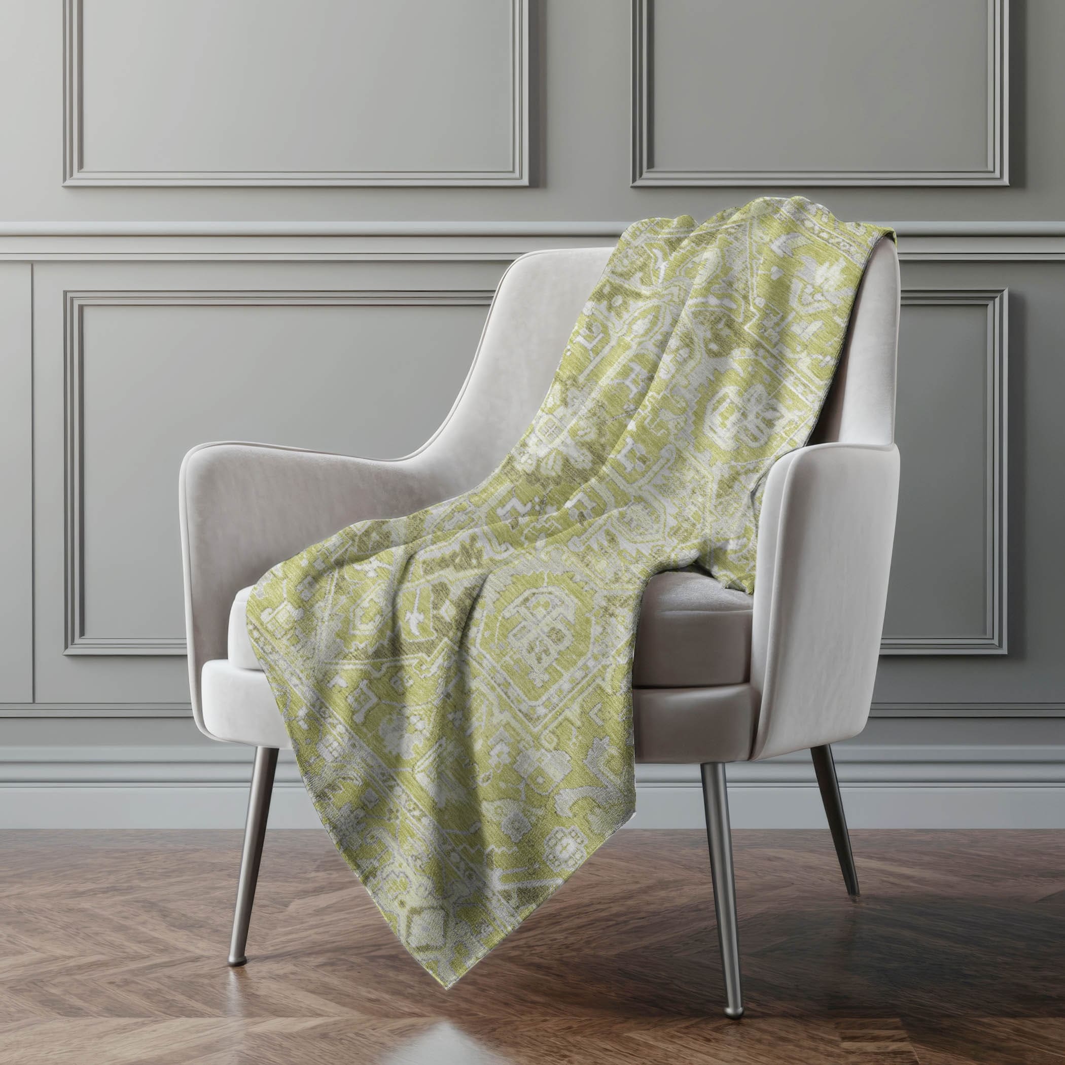 Premium Machine Washable Traditional Persian Sherpa Throw Blanket