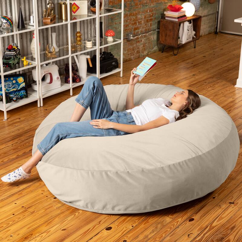 Jaxx Cocoon 6 Ft Giant Bean Bag Sofa and Lounger for Adults, Lush Velvet