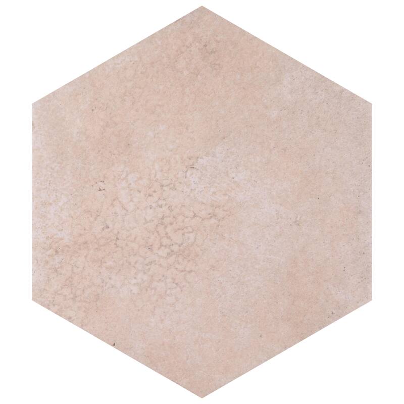 Merola Tile Heritage Hex Rose 7" x 8" Porcelain Floor and Wall Tile