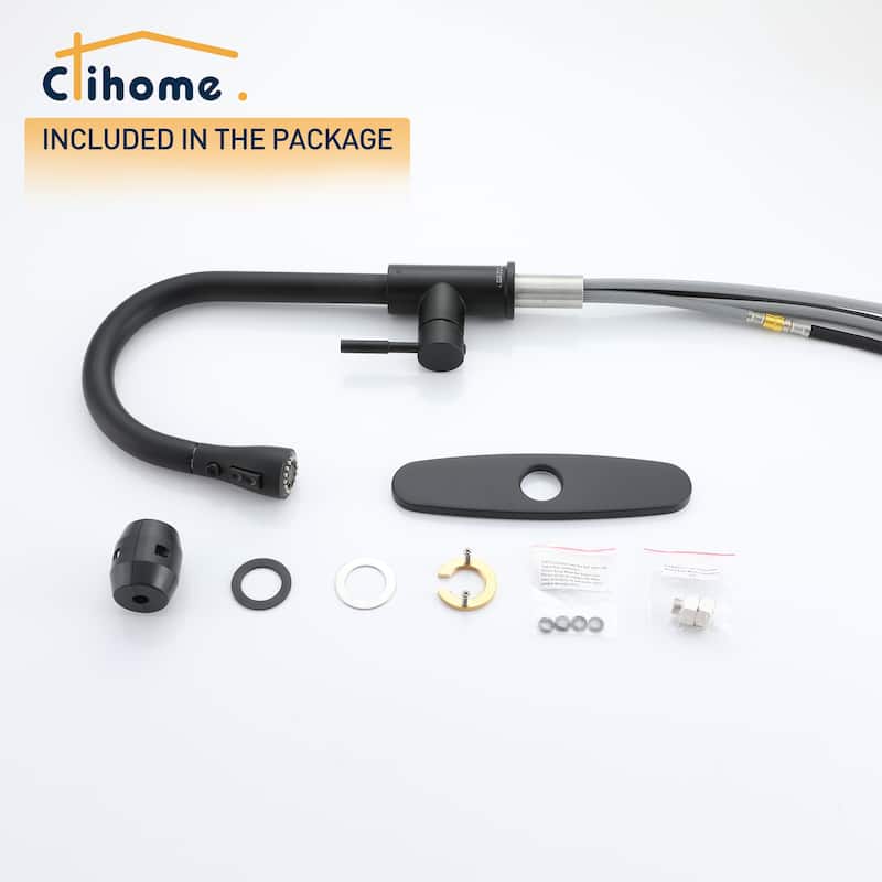 Clihome 3-Function 1 Handle PullDown Sprayer Kitchen Faucet
