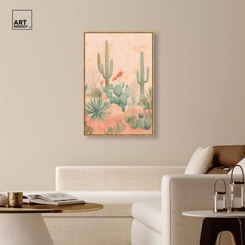 Cactus Ballet Canvas by Art Remedy
