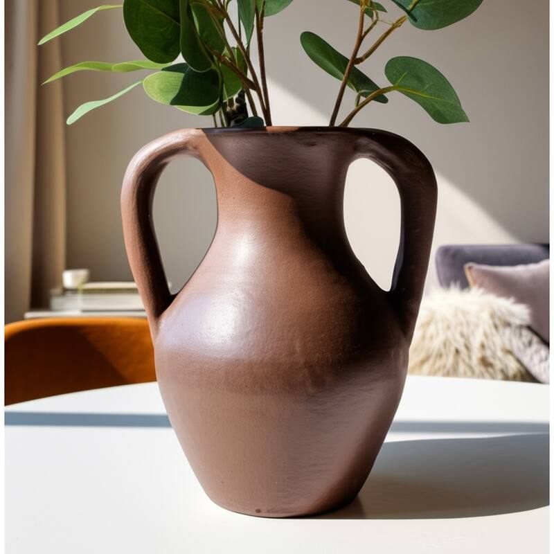 Sagebrook Home Terracotta Vase With Handle
