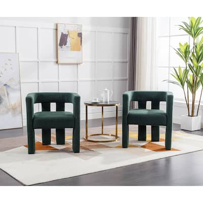Fabric Upholstered Accent Dining Chair for Kitchen 2PCS