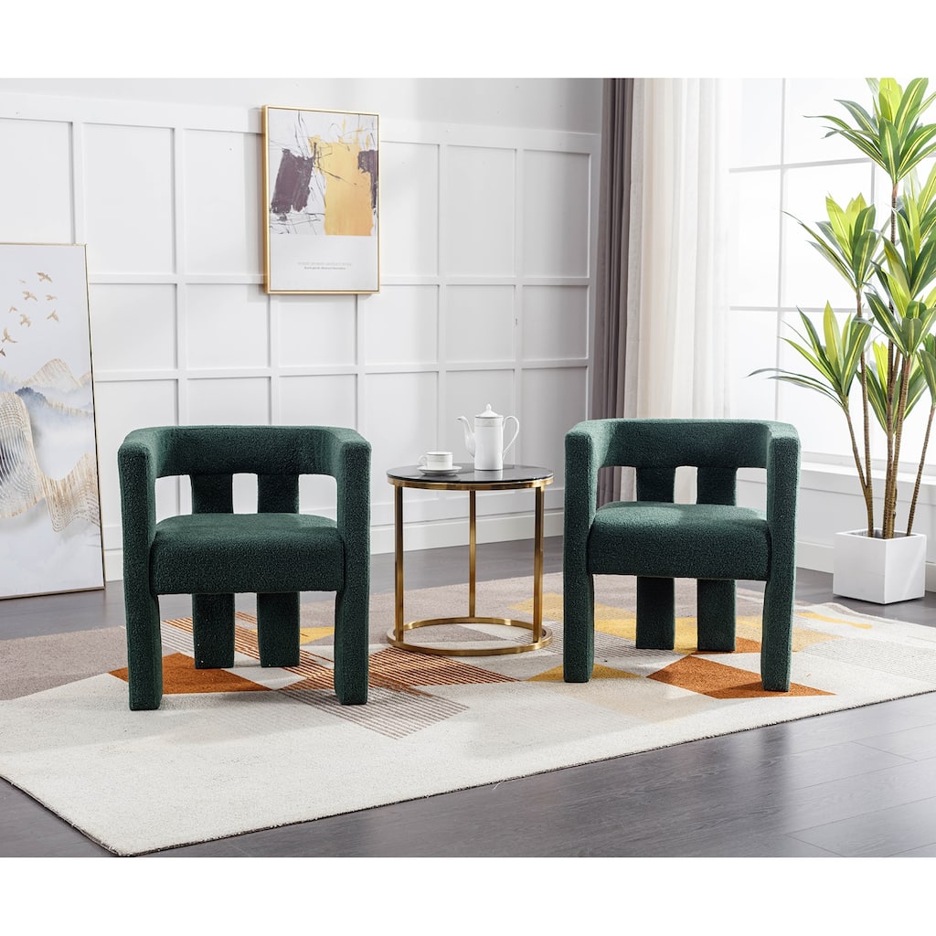 Fabric Upholstered Accent Dining Chair for Kitchen 2PCS