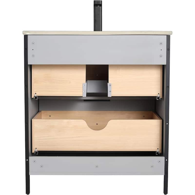 Blossom 30 Inch All Wood Freestanding Bathroom Vanity with Sink