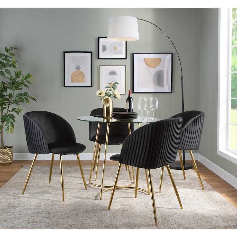 Silver Orchid Harding Pleated Chair - Set of 2