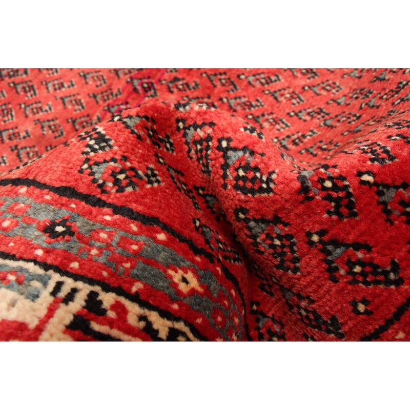 ECARPETGALLERY Hand-knotted Andelz Red Wool Rug - 3'5 x 9'11