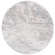 preview thumbnail 14 of 13, SAFAVIEH Platinum Renilde Modern Abstract Fringe Viscose Rug 6'7" Round - Grey/Ivory Beige