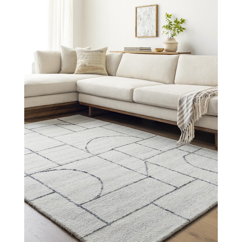 Jaycie Morrocan Abstract Area Rug - Blue/Gray - 2' x 3'