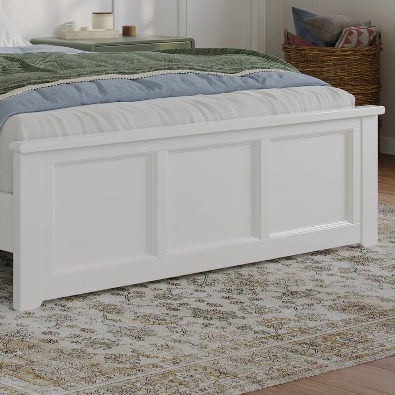 Charlotte Solid Wood Low Profile Platform Bed with Matching Footboard