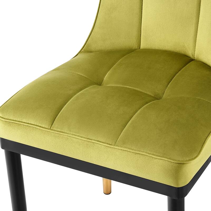 Modern Velvet Upholstered Dining Chairs, Set of 2/4 - 35.8"H x 18.9"W x 23.2"D