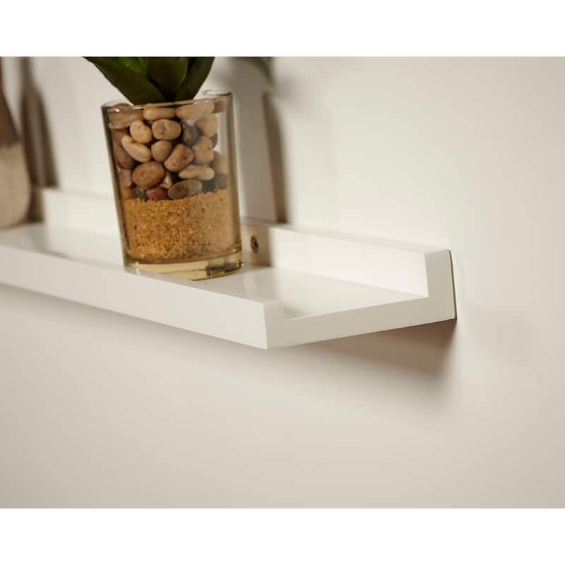 Photo Ledge 31.5" Wide White Decorative Wall Shelf