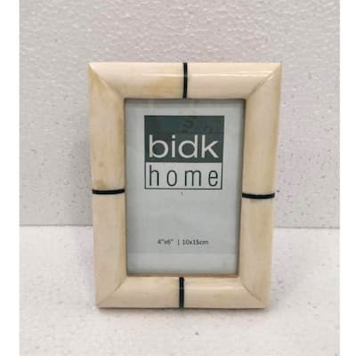 Striped Picture Frame - for 4" x 6" Photo - White and Black - 4-inchx6-inch