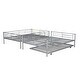 preview thumbnail 24 of 47, 2 In 1 Full over Full Metal Bunk Bed With Trundle,Save Space