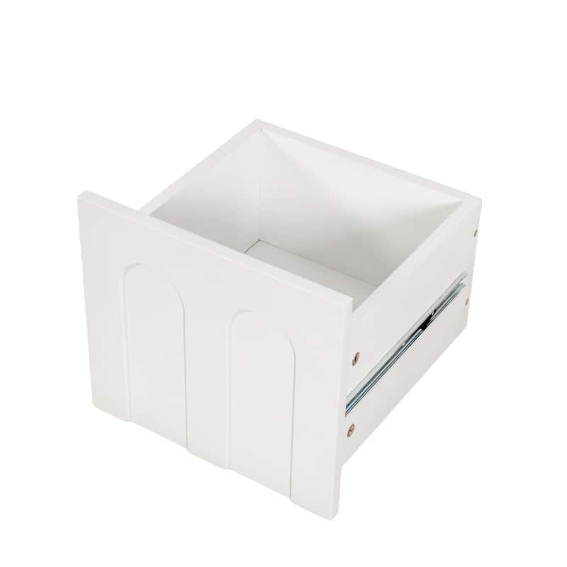 White Sideboard Storage Cabinet - Stylish & Multi-Functional with Glass Doors