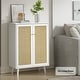 preview thumbnail 16 of 19, Anmytek Modern 2-Door Rattan Buffet Sideboard Kitchen Storage Cabinet for Living Room