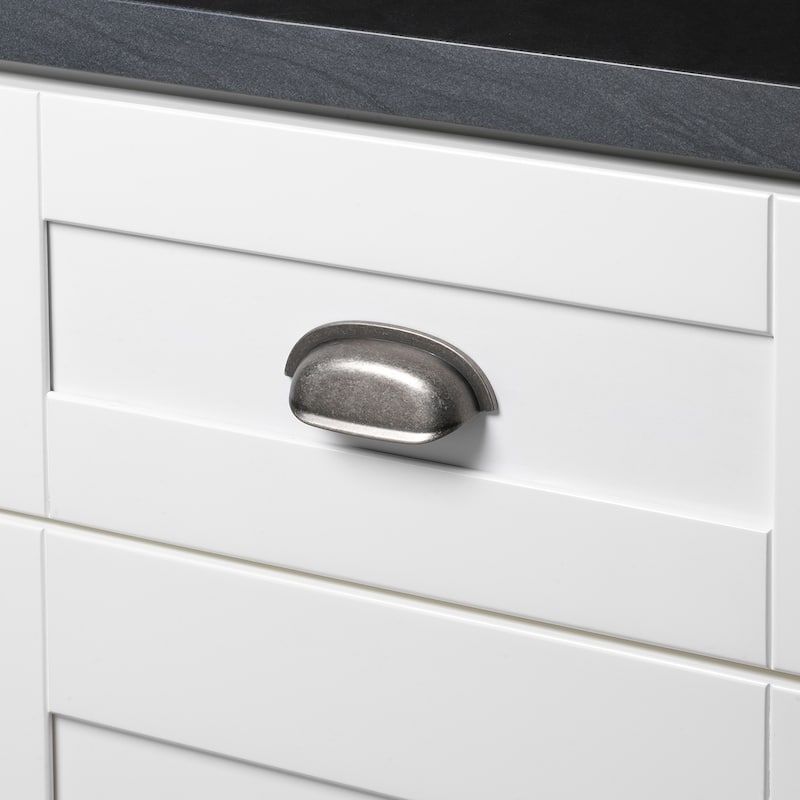 GlideRite 2.5-inch Weathered Nickel Classic Bin Cabinet Pulls (Pack of 10 or 25)