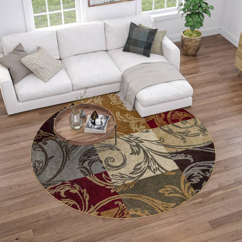 Infinity Transitional Floral Indoor Area Rug