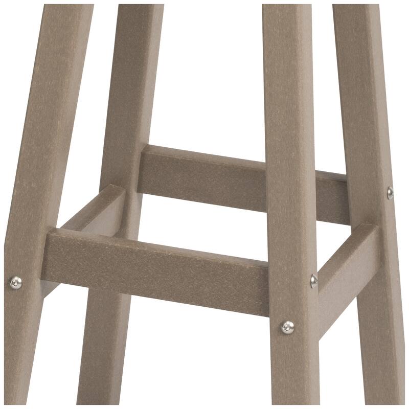 Laguna Hdpe All Weather Outdoor Patio 24" Square Counter Stool (Set Of 3)
