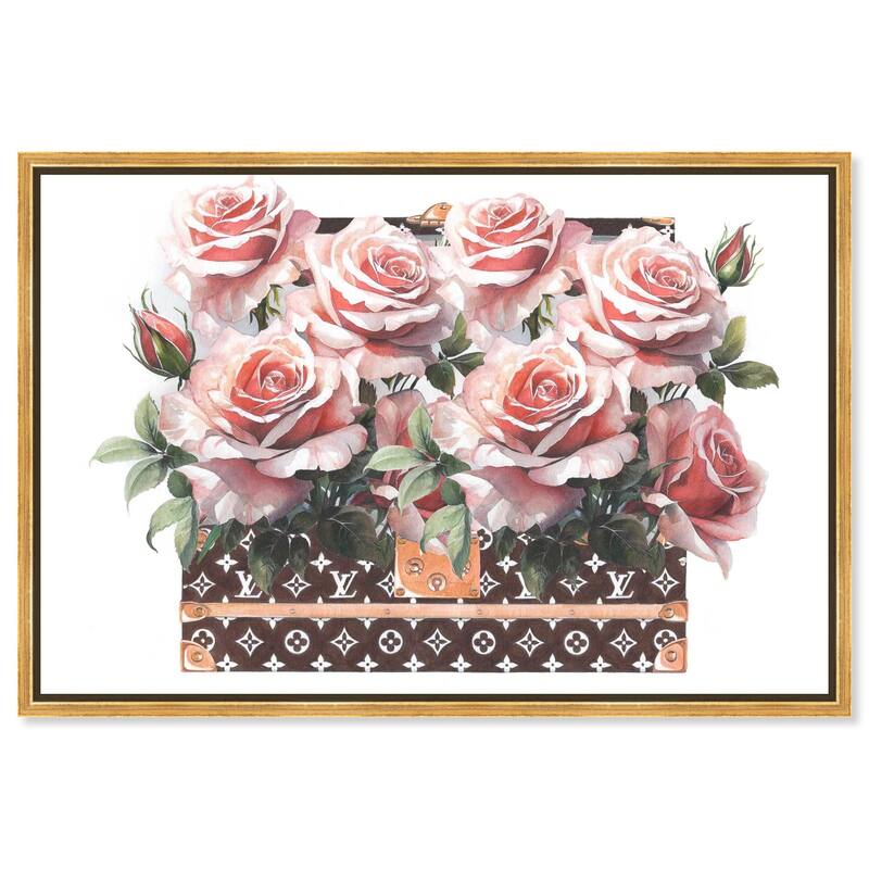 Doll Memories - Stylish Roses Canvas by Art Remedy - Gold - 45" x 30"