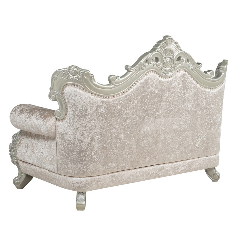 Best Master Furniture Cavari Champagne Pearl Traditional Loveseat
