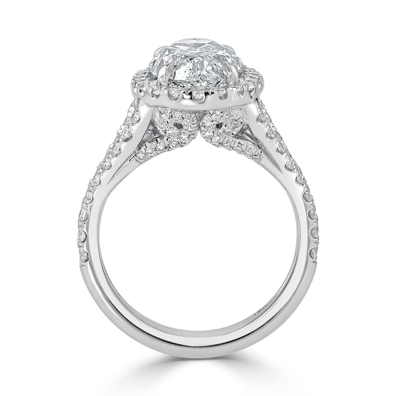 Auriya 14k Gold 2 1/2cttw Split Shank Oval Halo Diamond Engagement Ring (H-I, I1-I2)