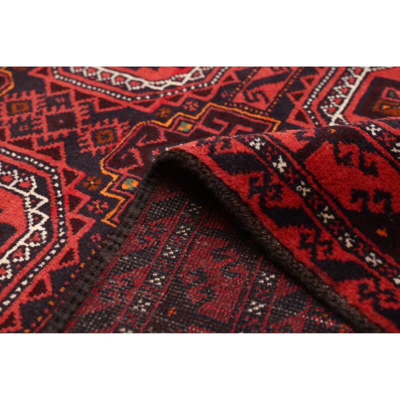 ECARPETGALLERY Hand-knotted Teimani Red Wool Rug - 3'7 x 6'4