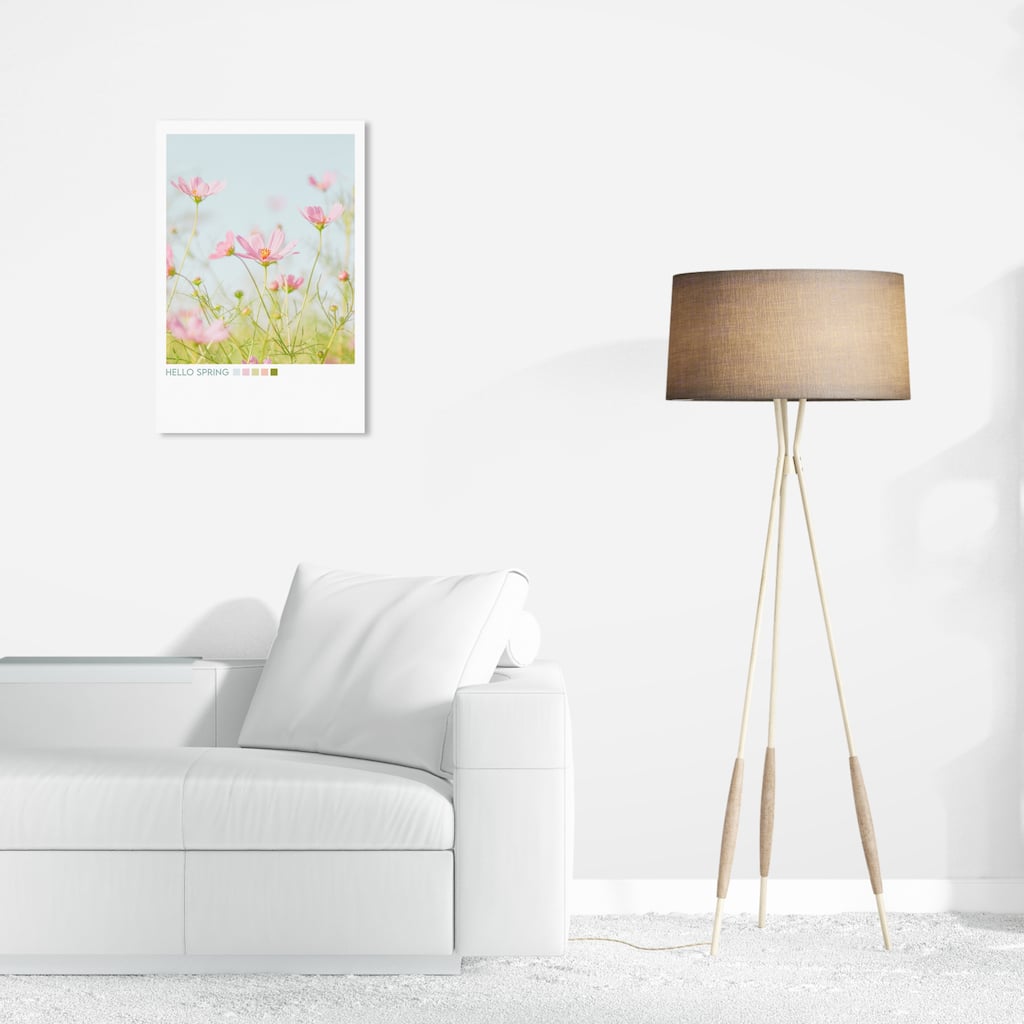 Wynwood Studio Prints Floral and Botanical Hello Spring Palette Blue and Light Blue Wall Art Canvas Print