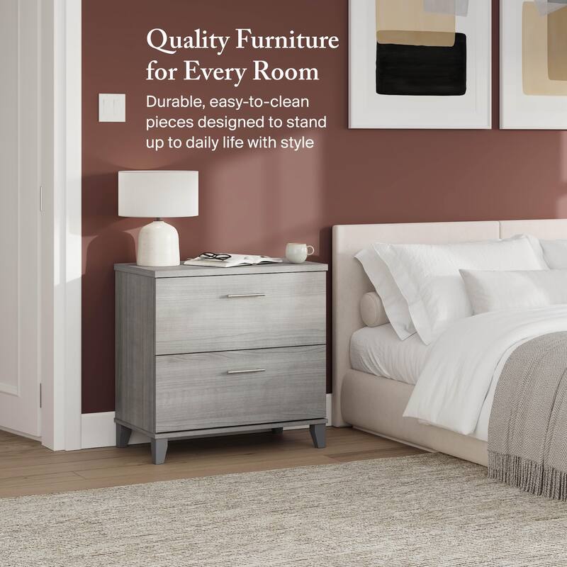 Bush Furniture Somerset 2 Drawer Lateral File Cabinet with Storage