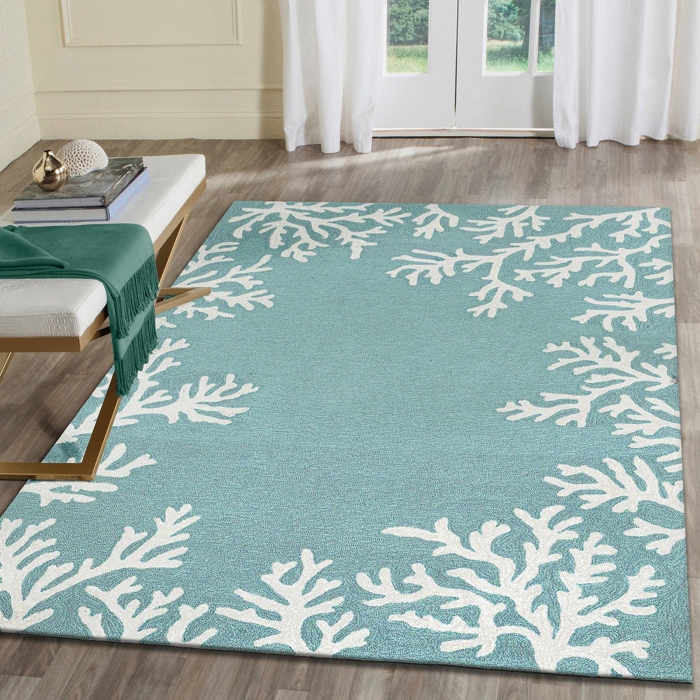 Liora Manne Capri Coral Border Indoor/Outdoor Rug