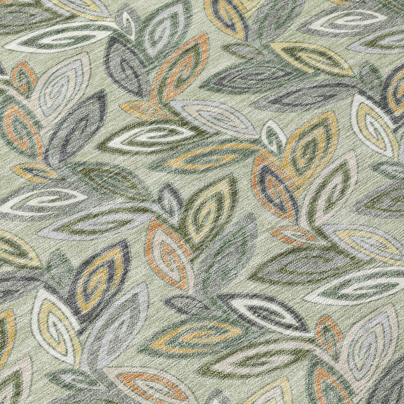 Machine Washable Indoor/ Outdoor Modern Rose Hill Chantille Rug