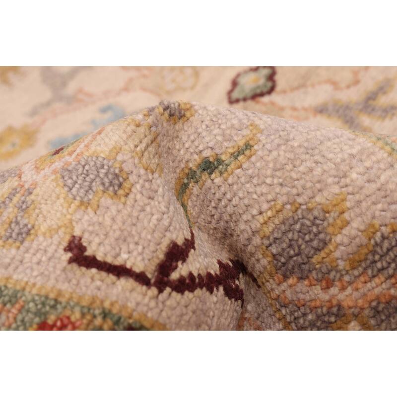 ECARPETGALLERY Hand-knotted Modern Oushak Light Grey Wool Rug - 7'10 x 9'8