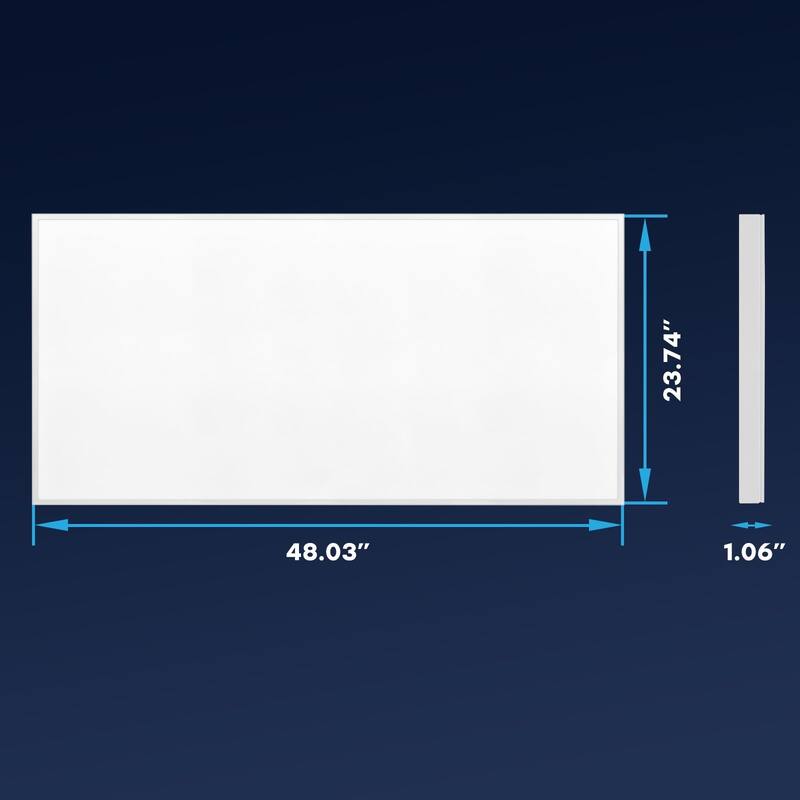 LUXRITE 2x4 FT. Slim Surface Mount Panel Light 5CCT Dimmable 5000/6000/7500 Lumens 40/50/62W Edge Lit ETL Listed