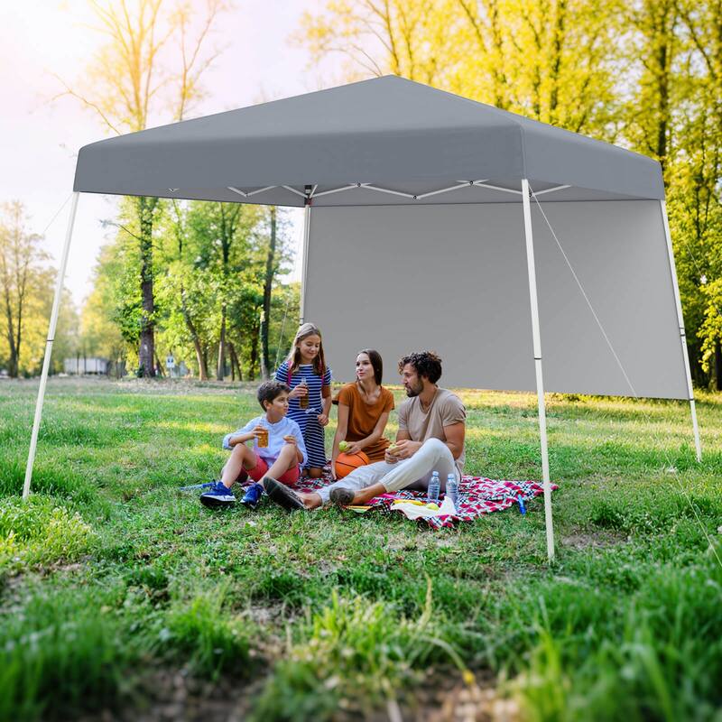 Costway 10 X 10FT Pop up Canopy Tent with 1 Sidewall, Portable - See Details